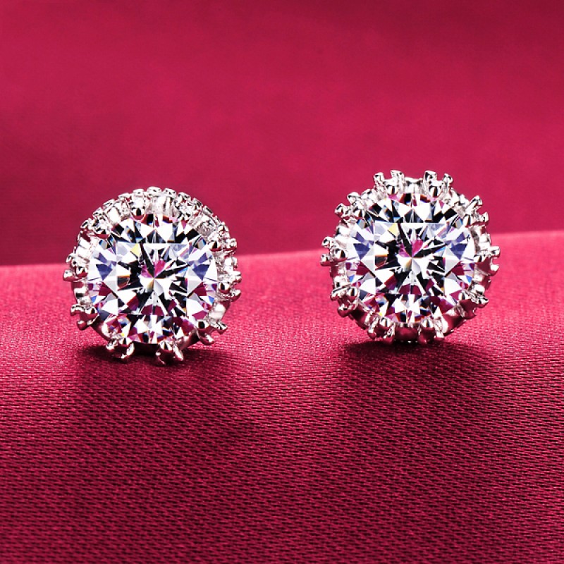 0.6 Carat Shinning Like Stars ESCVD Diamonds Women Earrings