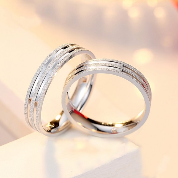 925 Silver Ring For Couples Original Design Simple and Fashion Style